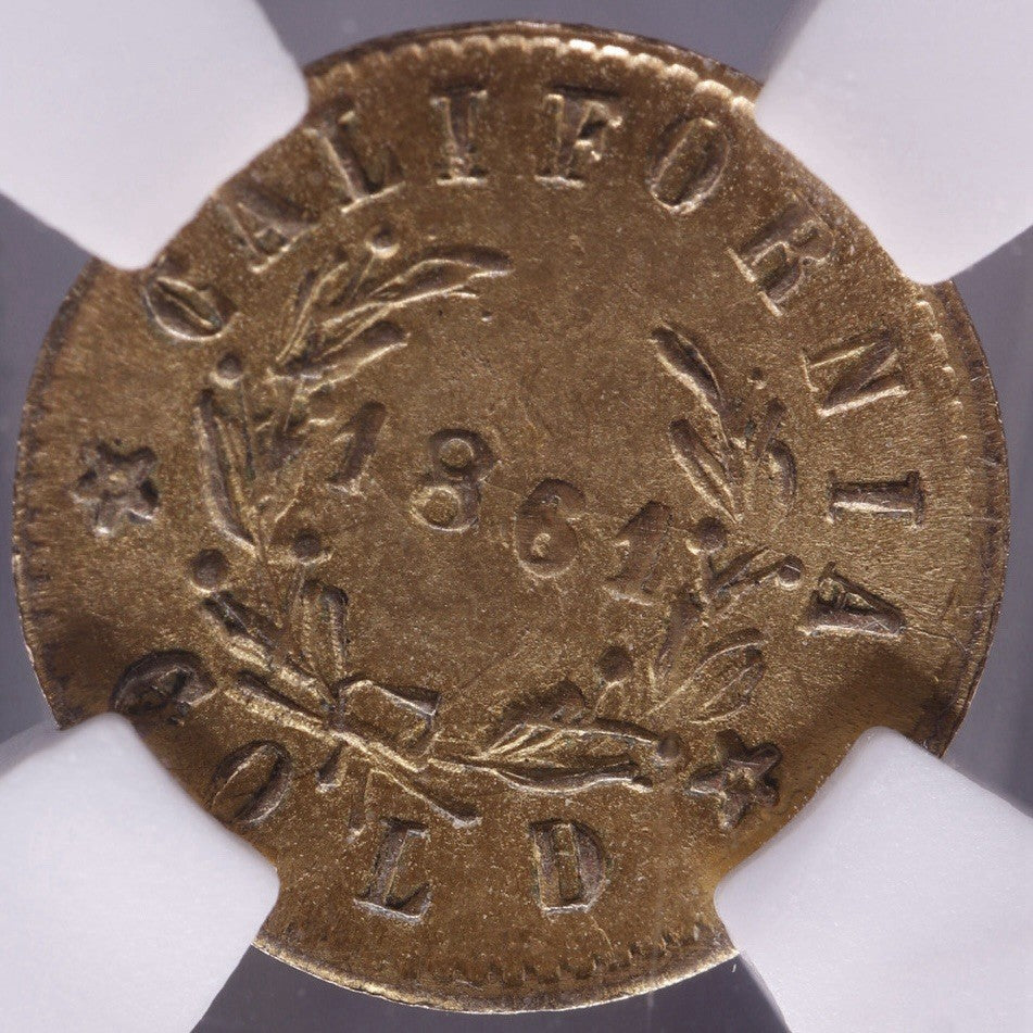 1861 Cal Gold Token Fractional NGC MS67 Liberty Wreath 9.8mm Territorial Top Pop