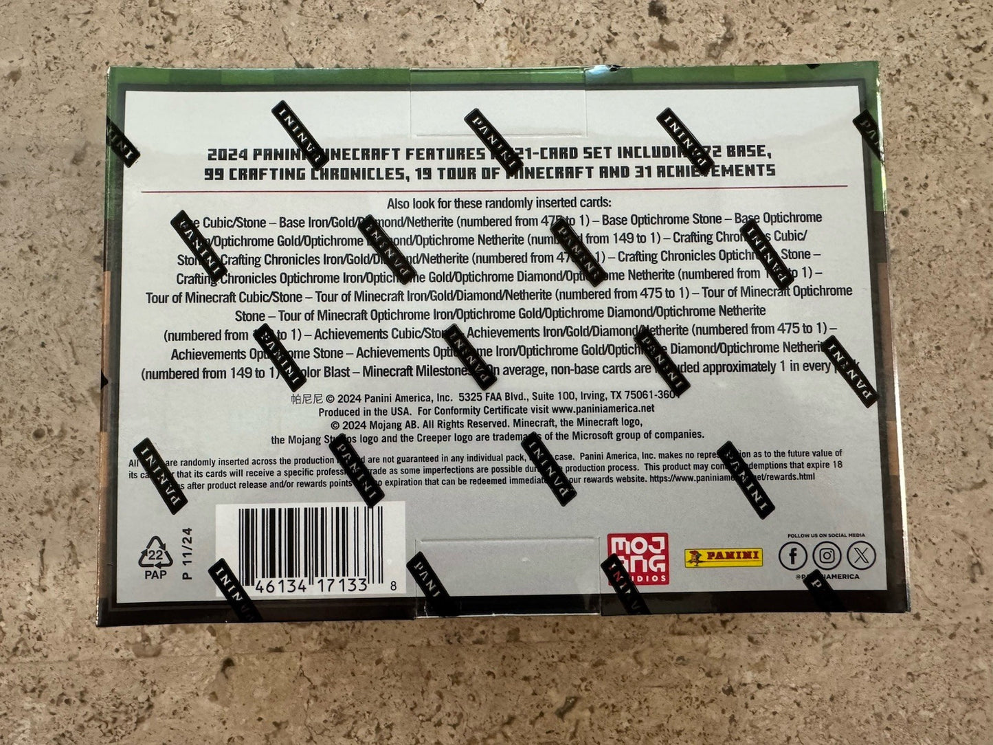 Minecraft 2024 Mega Box – NEW Sealed – 12 Packs, 72 Panini Trading Cards