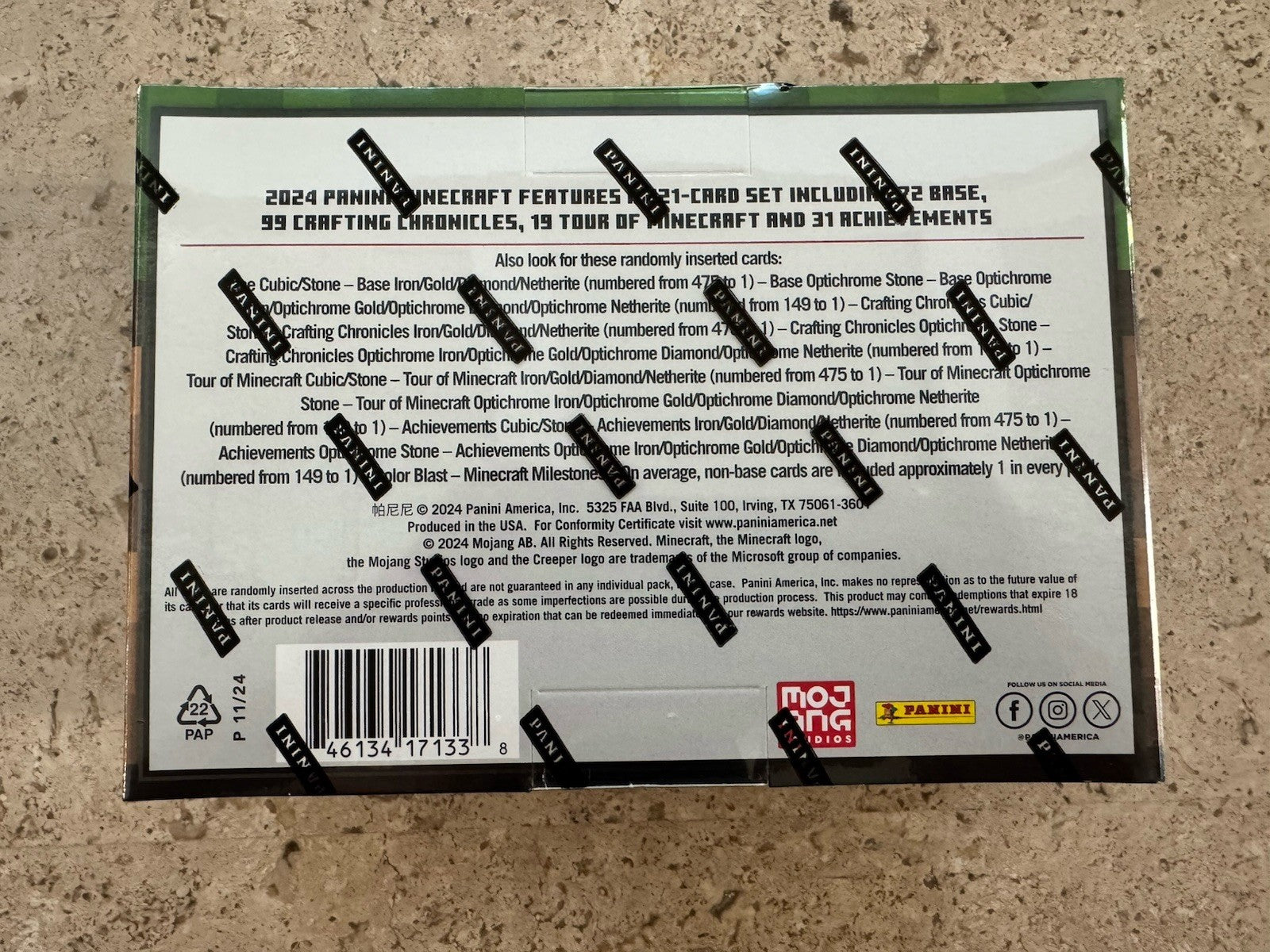 Minecraft 2024 Mega Box – NEW Sealed – 12 Packs, 72 Panini Trading Cards