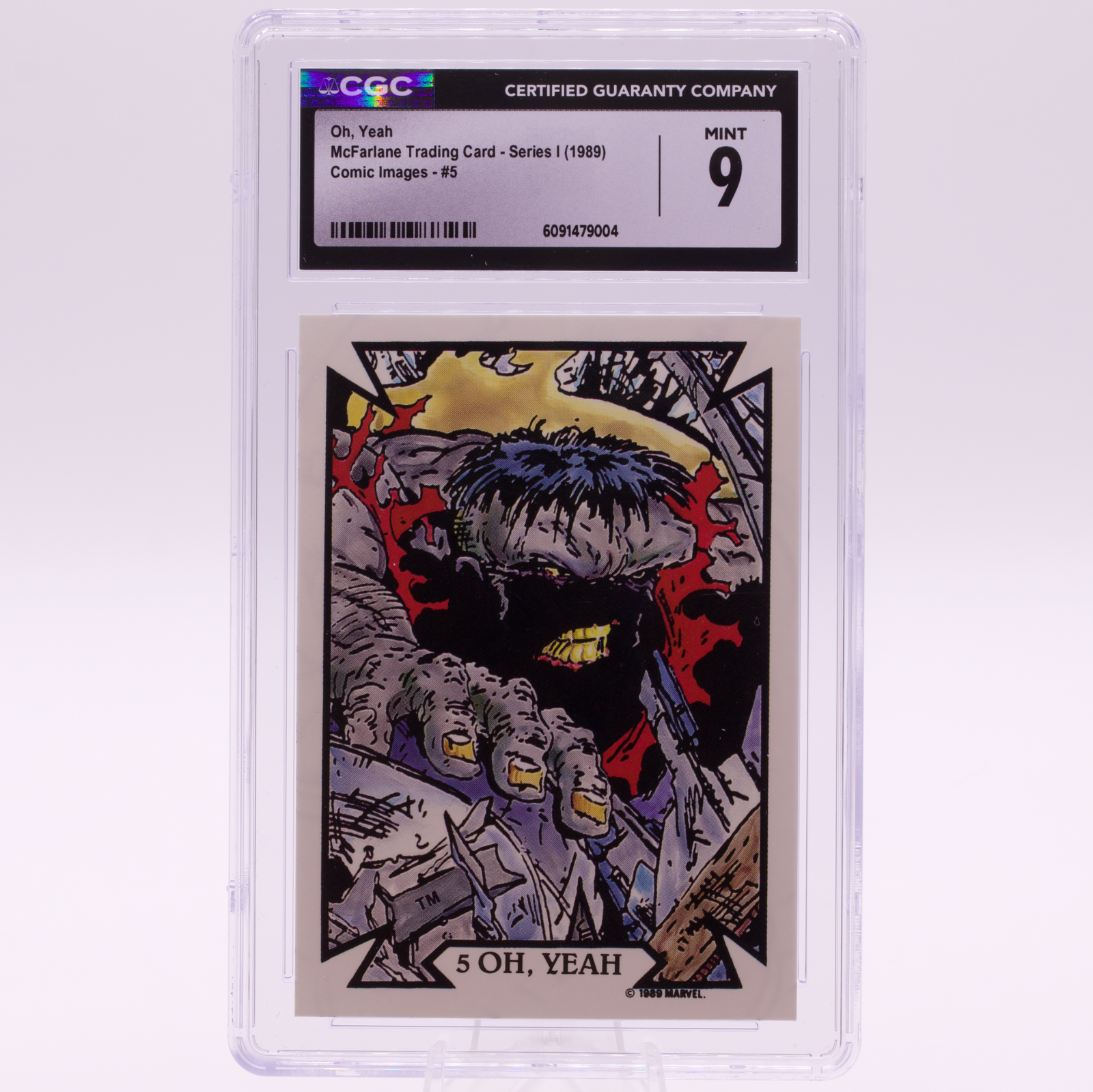 1989 McFarlane Comic Images "Oh, Yeah" #5 CGC 9 MINT Hulk Card