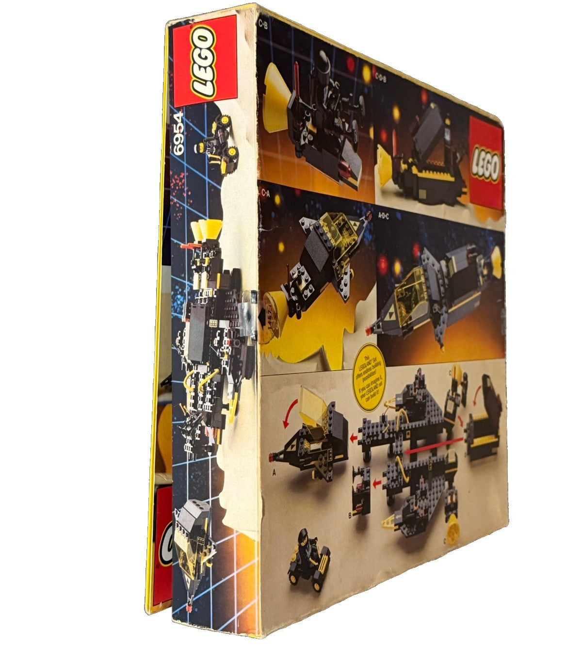 Vintage 1987 LEGO LEGOLAND Space Blacktron Renegade #6954 Open Box Sealed Bags