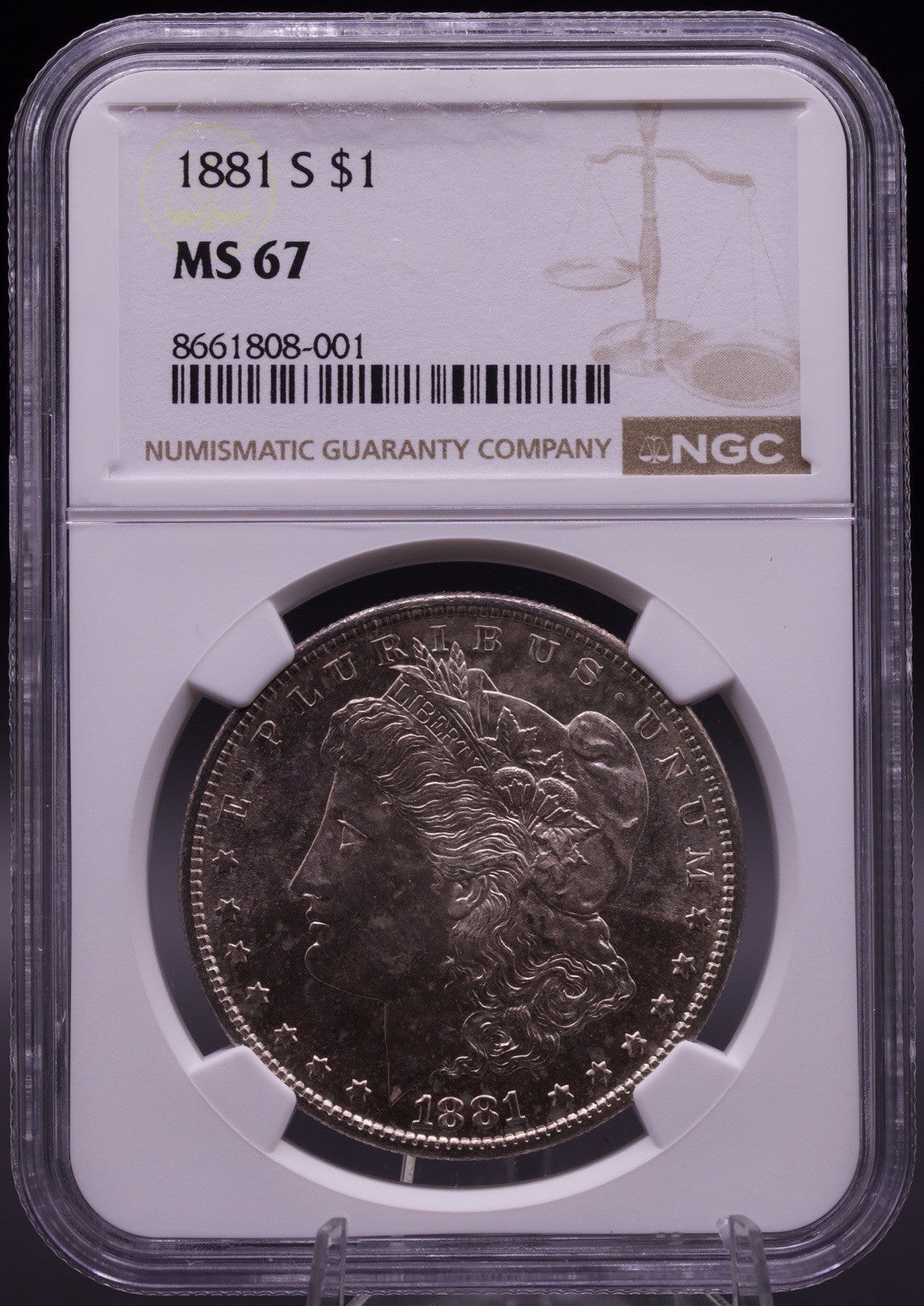 1881-S Morgan Silver Dollar NGC MS 67 Superb Gem BU San Francisco 90% Silver