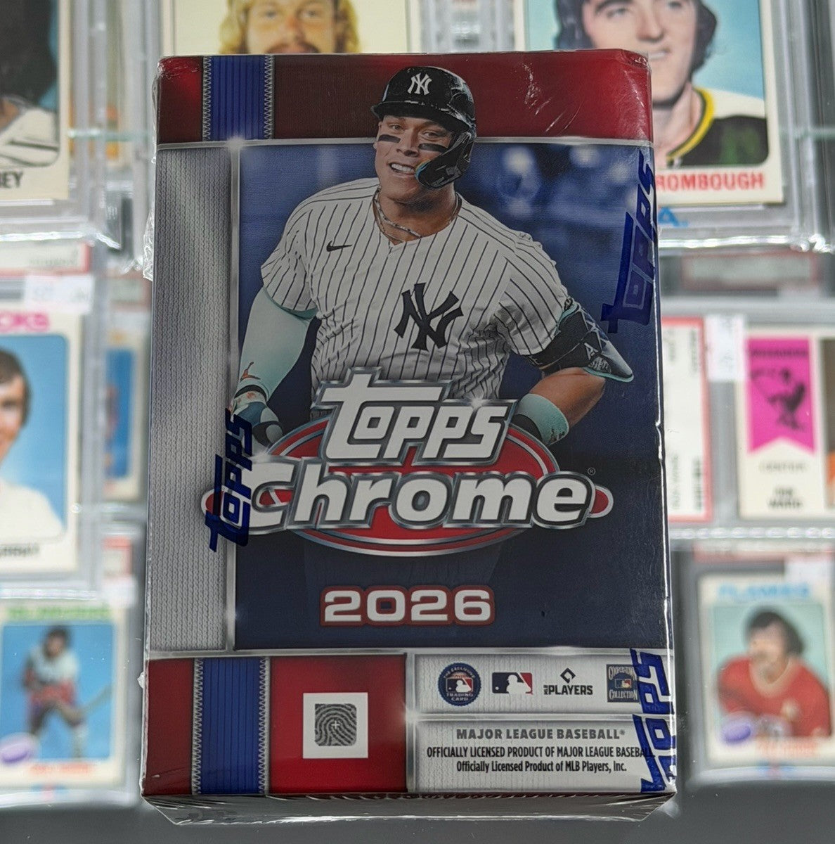 2026 Topps Chrome Baseball Blaster Box Sealed 7 Packs 28 Cards Aaron Judge MLB