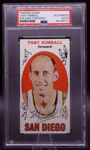 1969 Topps Signed Toby Kimball #39 PSA Authentic Auto San Diego Rockets Tallboy