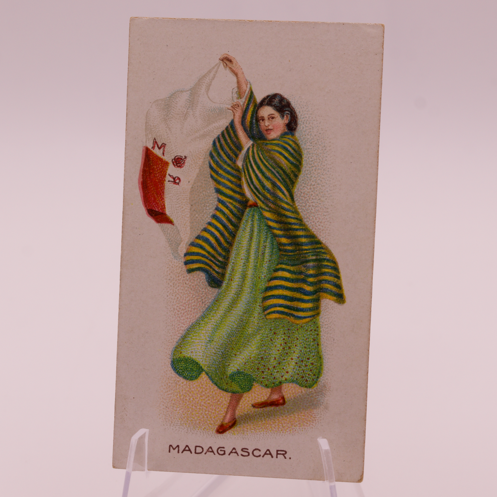1908 Wills Flag Girls of All Nations #29 MADAGASCAR Capstan Navy Cut Tobacco Car