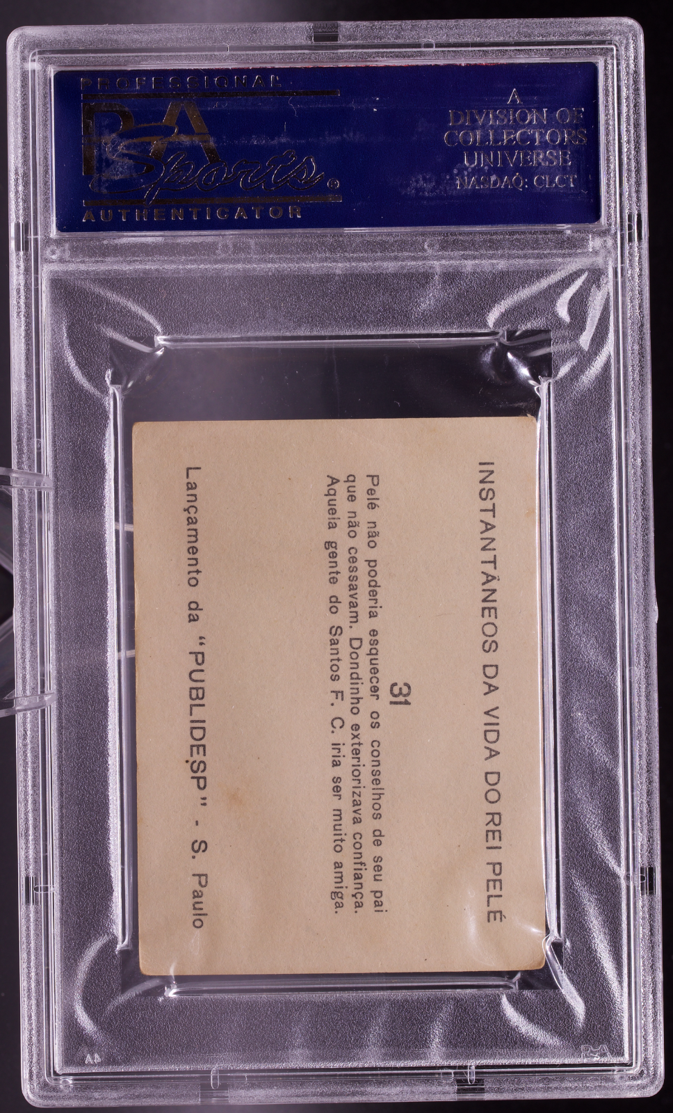 1964 Instantaneos Da Vida #31 Pele PSA 3 VG Dondinho Father Santos Soccer Card