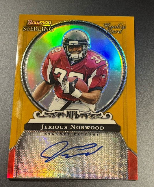 2006 Bowman Sterling Jerious Norwood RC Auto Patch Refractor /900 Falcons