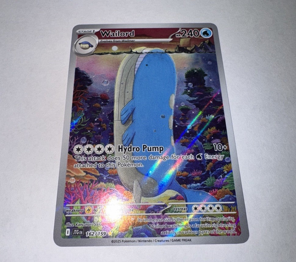 Wailord 162/159 IR - Pokémon TCG SV09 Journey Together - Illustration Rare NM
