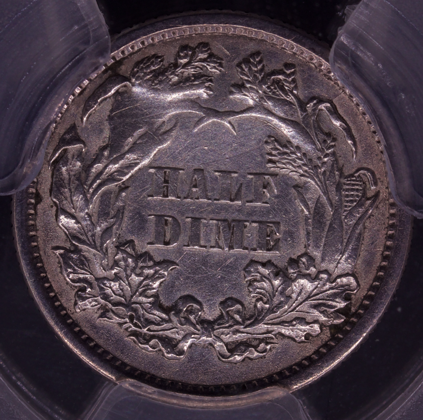 1870 Seated Liberty Half Dime • PCGS XF Detail • Harshly Cleaned