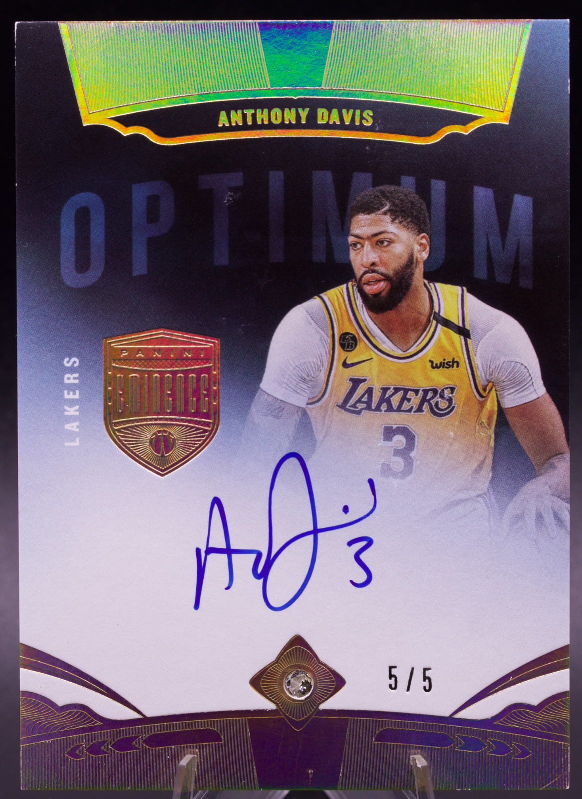 2019-20 Panini Eminence Anthony Davis Optimum Diamond Auto 5/5 Book End
