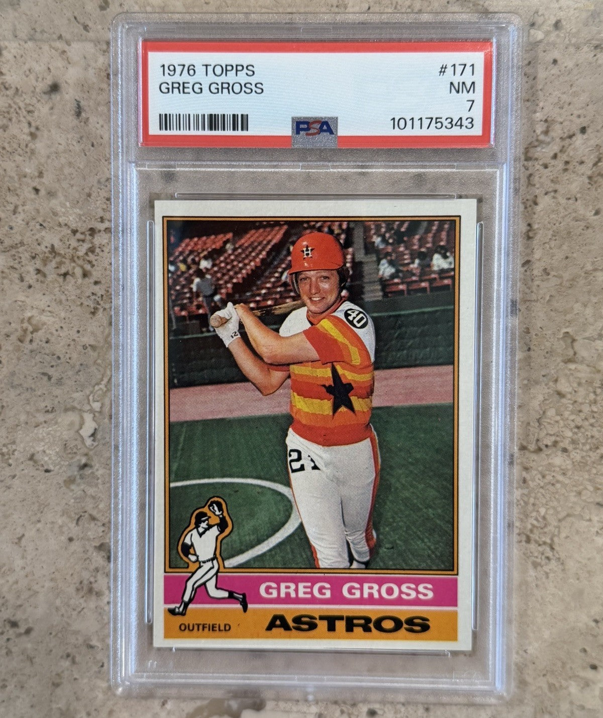 1976 Topps Greg Gross #171 PSA 7 NM Houston Astros Outfield Baseball Card MLB