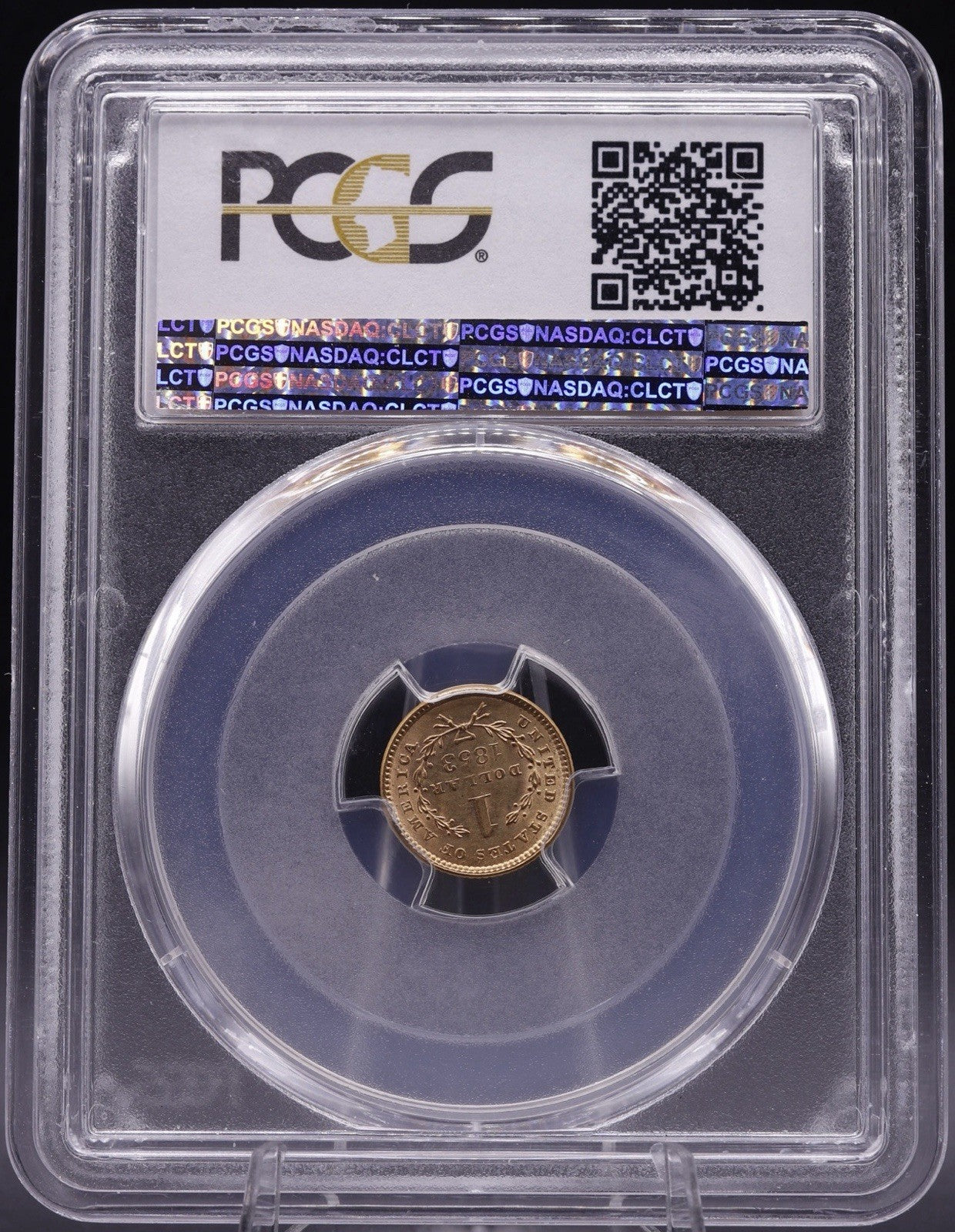 1853 Type 1 Indian Princess Head Gold Dollar $1 PCGS MS62