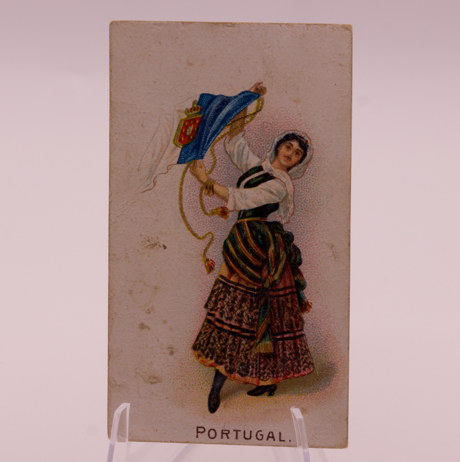1908 Wills Flag Girls of All Nations #40 PORTUGAL Capstan Navy Cut Tobacco Card