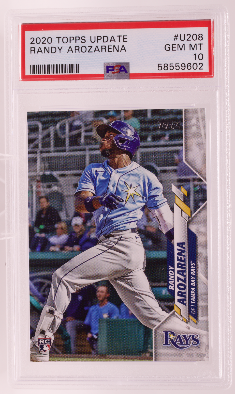2020 Topps Update Randy Arozarena RC #U208 PSA 10 GEM MINT Tampa Bay Rays