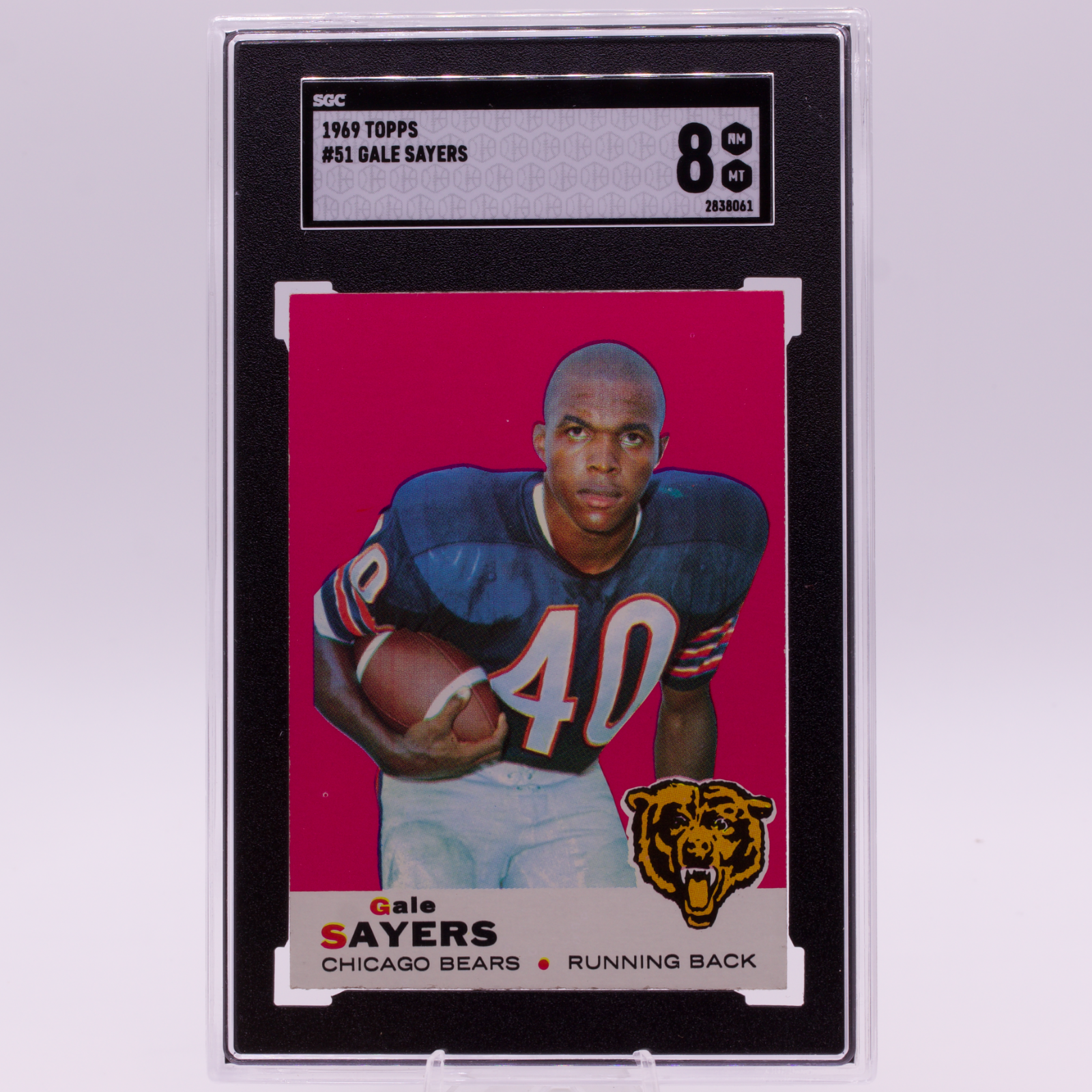 1969 Topps Gale Sayers #51 SGC 8 NM-MT Kansas Comet Bears HOF High Grade