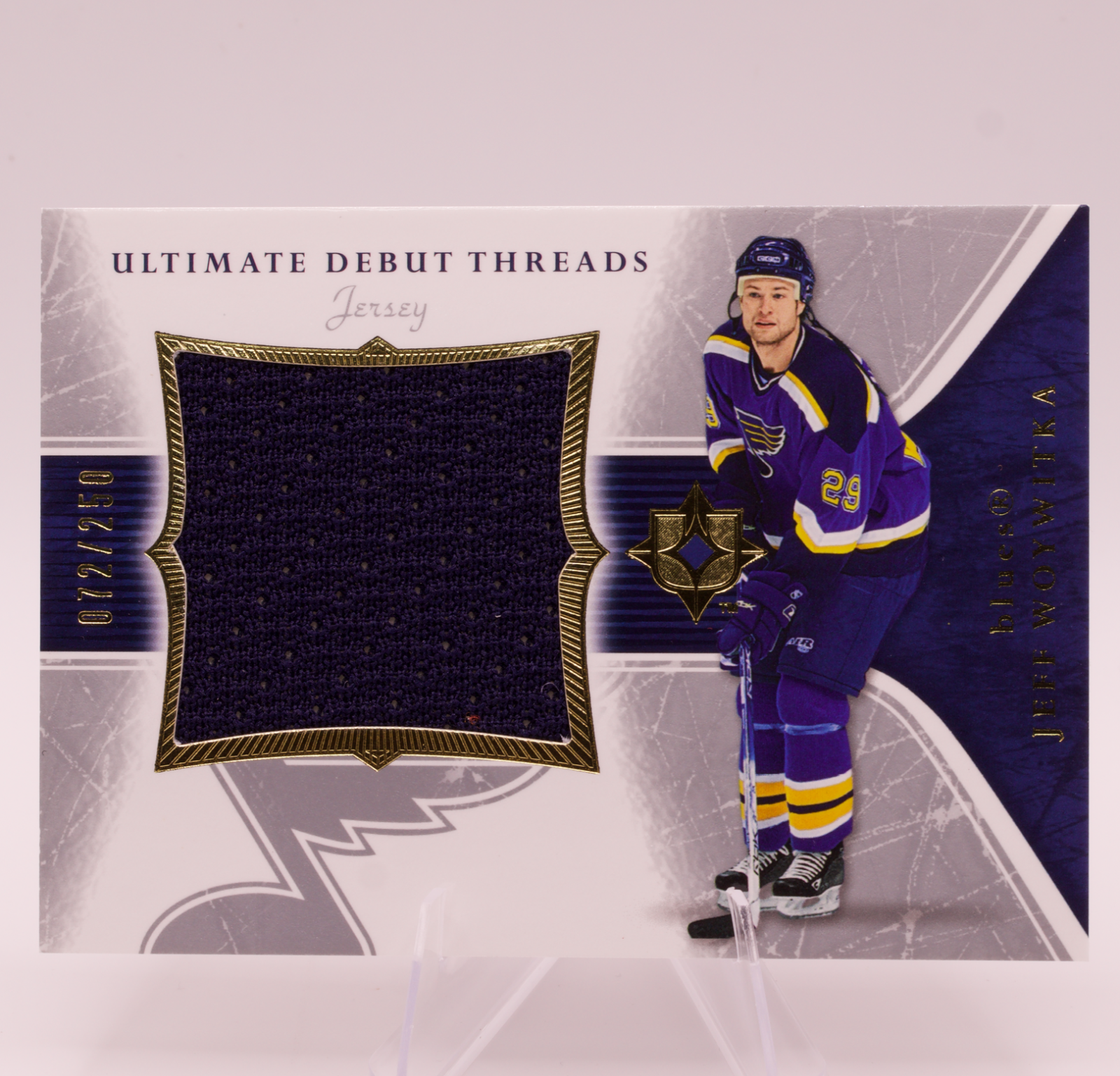 2005-06 Upper Deck Ultimate Collection Jeff Woywitka Debut Threads Jersey /250