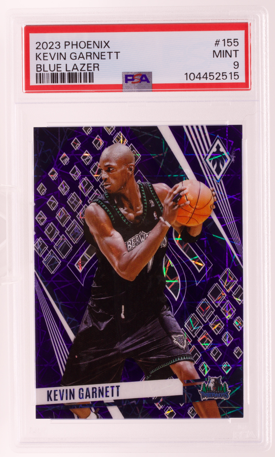 2023-24 Panini Phoenix Kevin Garnett #155 Blue Lazer /275 PSA 9 Timberwolves