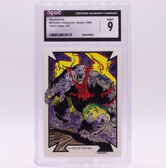 1989 McFarlane Comic Images "Out of the Fire..." #21 CGC 9 MINT Marvel Card