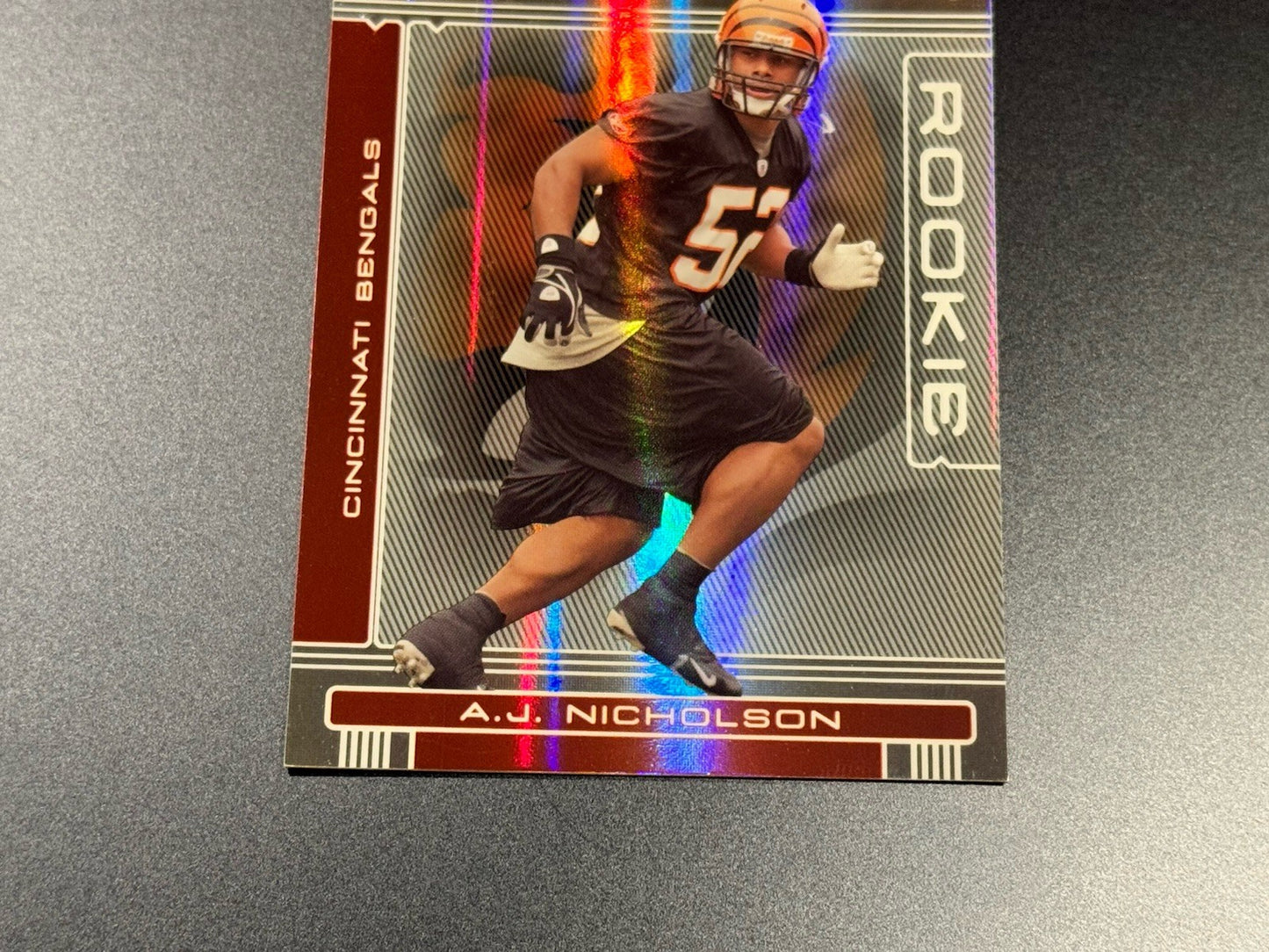 2006 Playoff Prestige A.J. Nicholson Rookie #193 • Bengals LB • Serial #’d /999