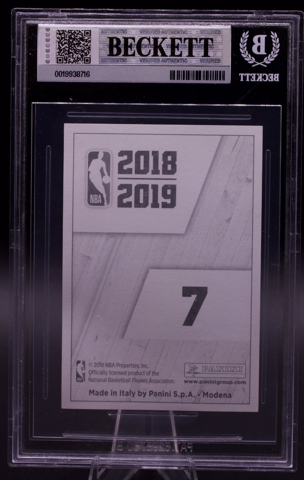2018-19 Panini Sticker LeBron James #7 New BGS Holder 9 Mint All Star