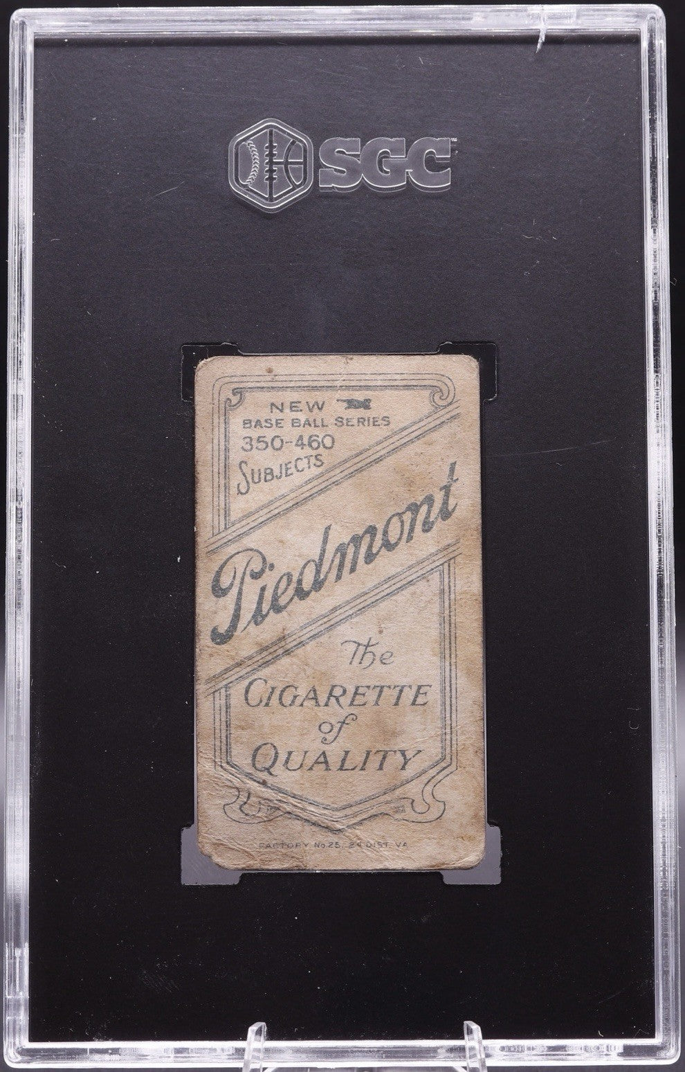 1911 Piedmont Cigarettes T206 Doc Crandall Portrait With Cap SGC 1.5 FR