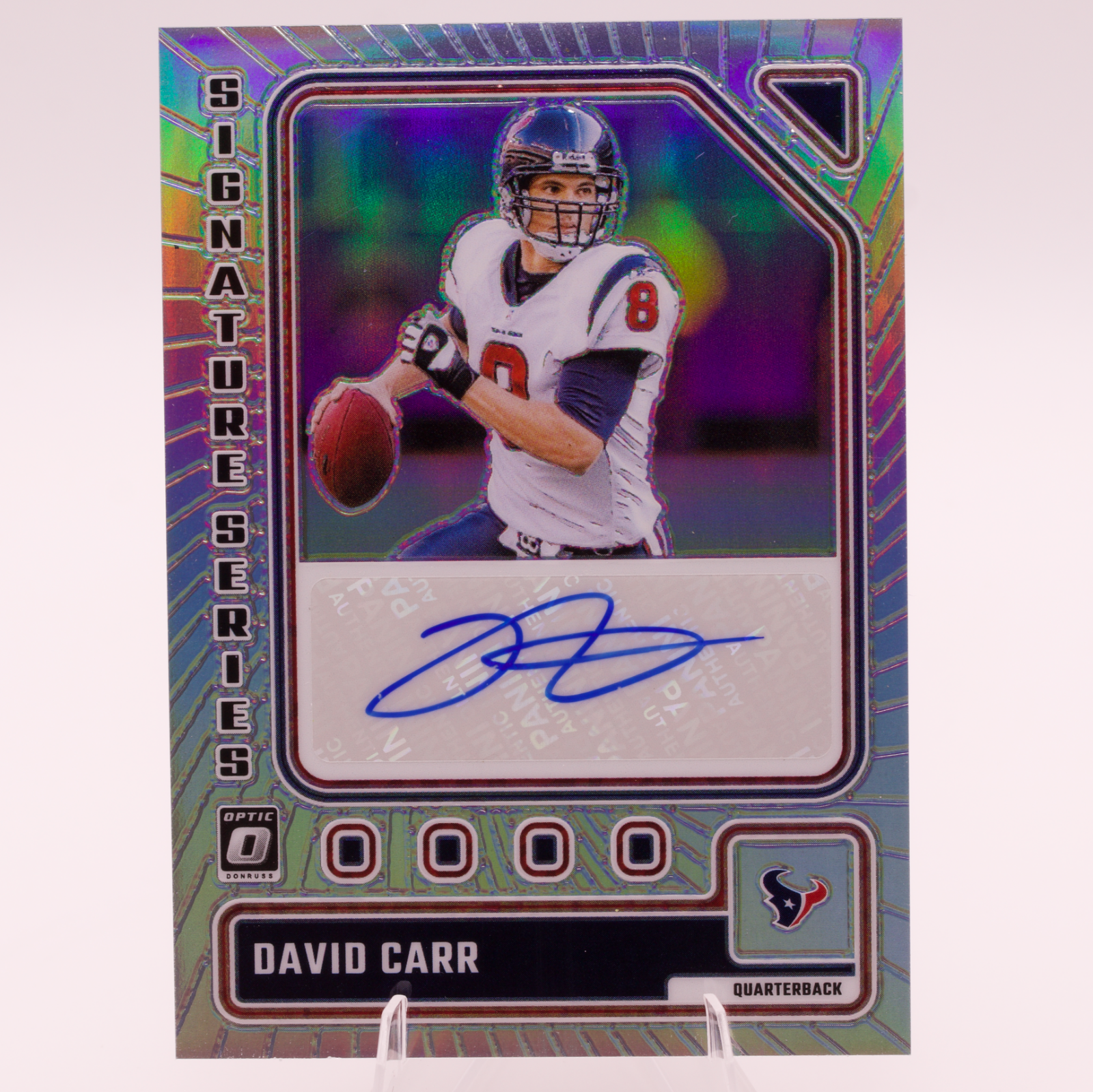 2023 Donruss Optic Signature Series David Carr Auto Prizm SS-DR Texans Holo
