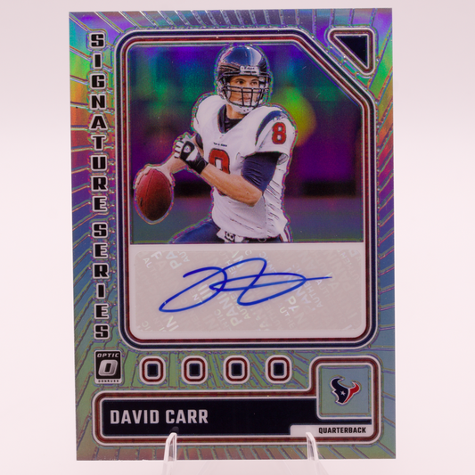 2023 Donruss Optic Signature Series David Carr Auto Prizm SS-DR Texans Holo