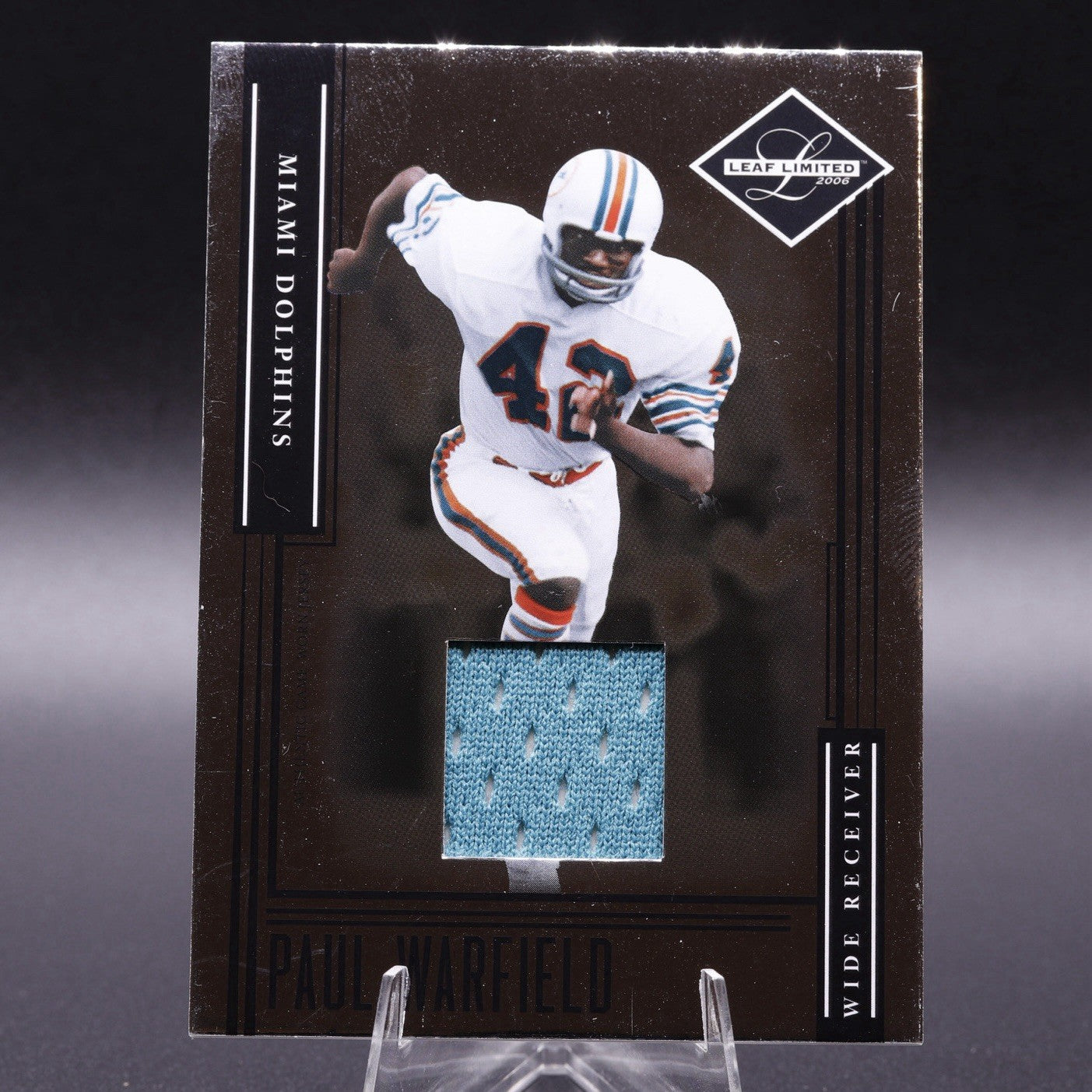 2006 Leaf Limited Paul Warfield Game-Worn Jersey /50 Dolphins • HOF WR