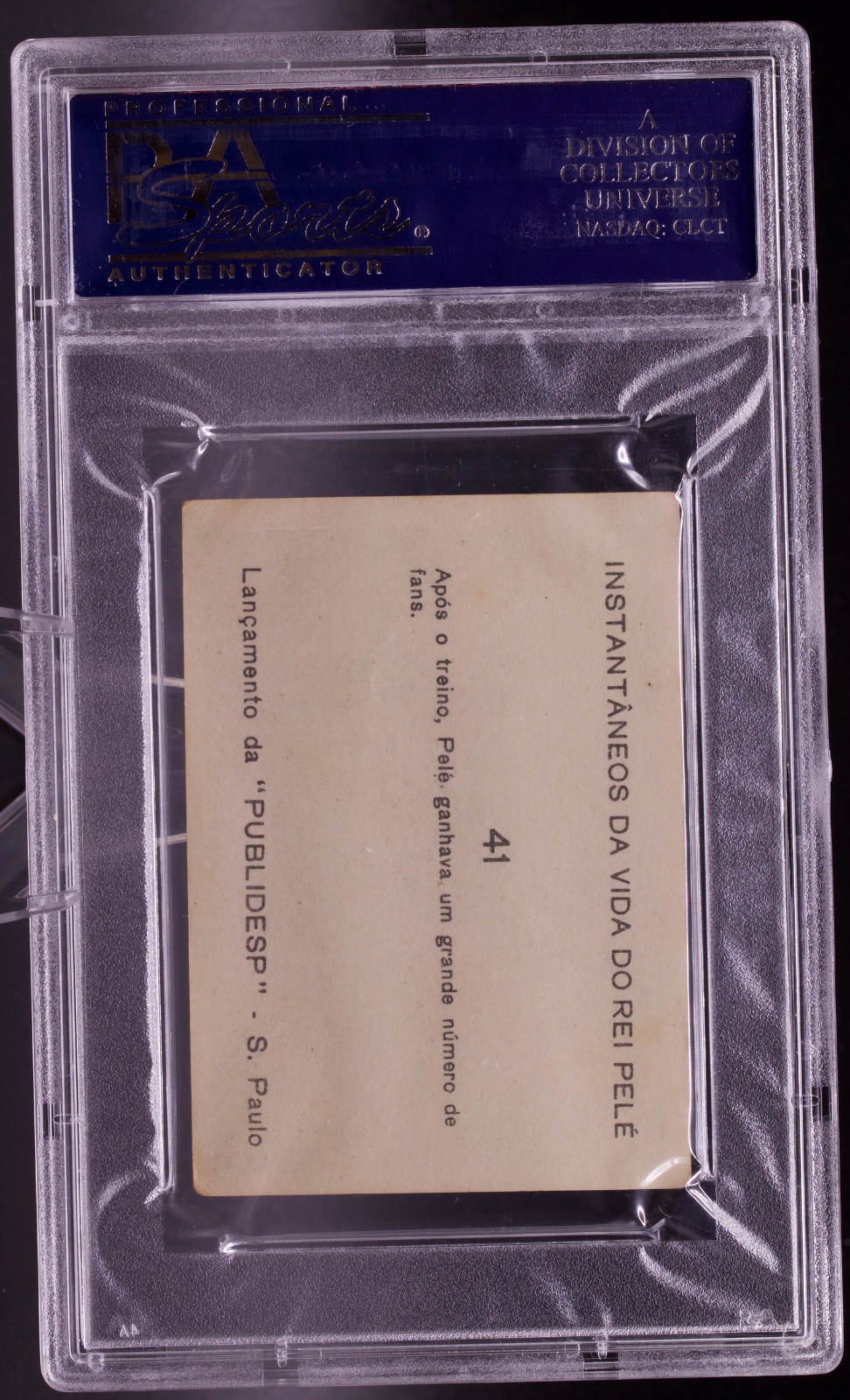 1964 Instantaneos Da Vida #41 Pele PSA 4 VG-EX Early Fans Training Soccer Card