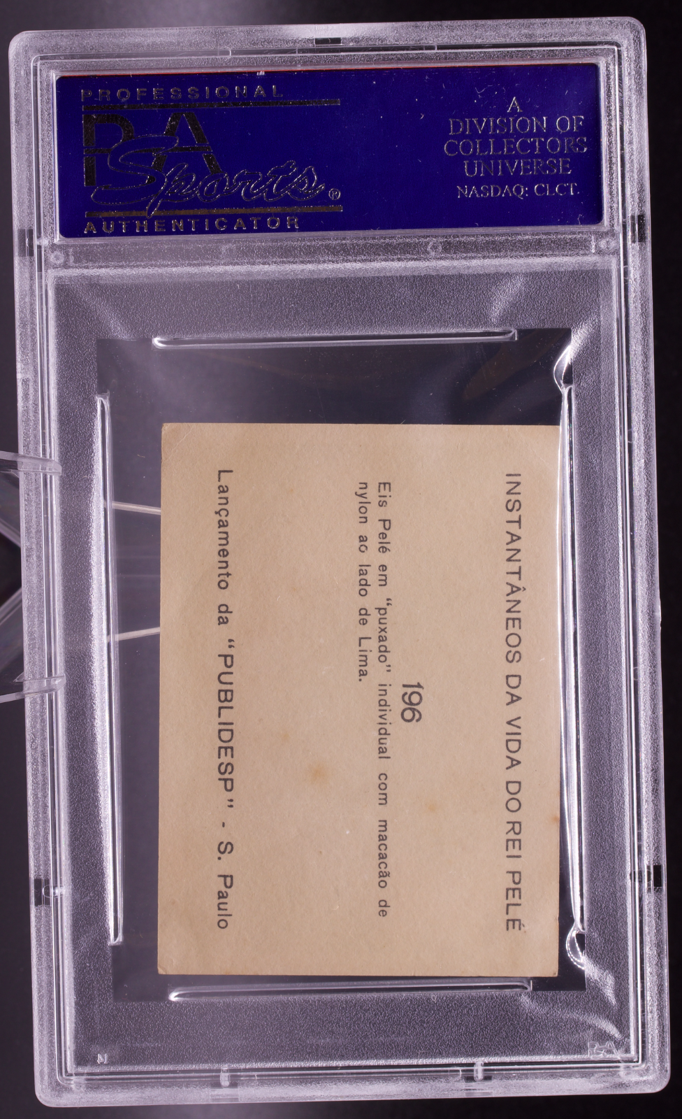 1964 Instantaneos Da Vida #196 Pele PSA 3 VG Lima Training Brazil Soccer Card