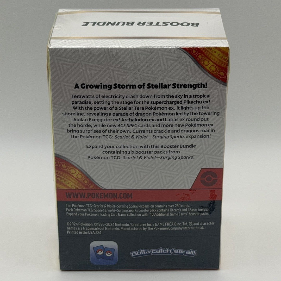 Pokemon Scarlet & Violet Surging Sparks Booster Bundle 6 Packs Sealed Pikachu