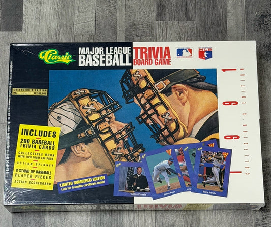 New/ sealed 1991 Classic Major League Baseball Trivia Board Game 200 Card Set