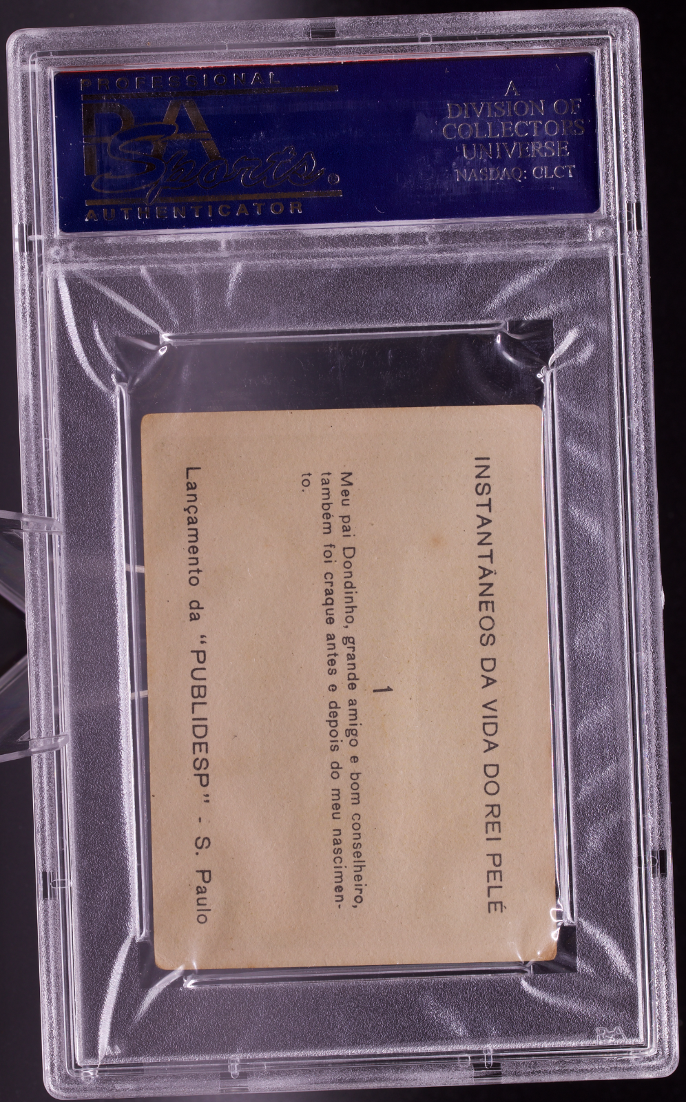 1964 Instantaneos Da Vida #1 Pele PSA 3 VG Dondinho Father Brazil Soccer Card