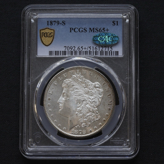 1879-S Morgan Silver Dollar PCGS MS65+ CAC • Gem Plus • Premium Eye Appeal