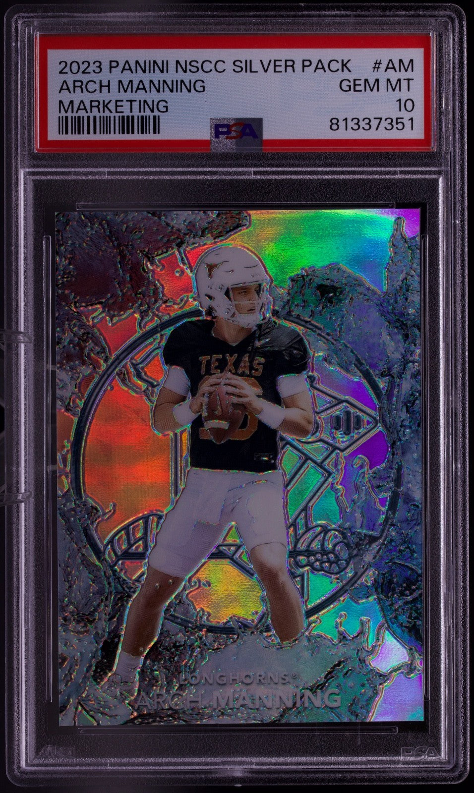 2023 Panini NSCC Silver Pack Arch Manning #AM PSA 10 Gem Mint /25 Marketing