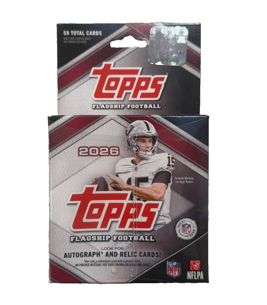 2026 Topps Flagship Football Factory Sealed Hanger Box 59 Total Cards NFL New