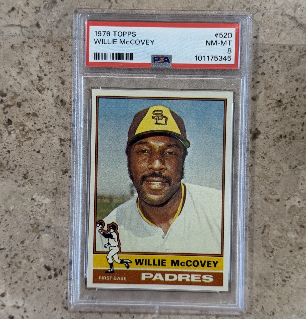 1976 Topps Willie McCovey #520 PSA 8 NM-MT San Diego Padres HOF Baseball Card