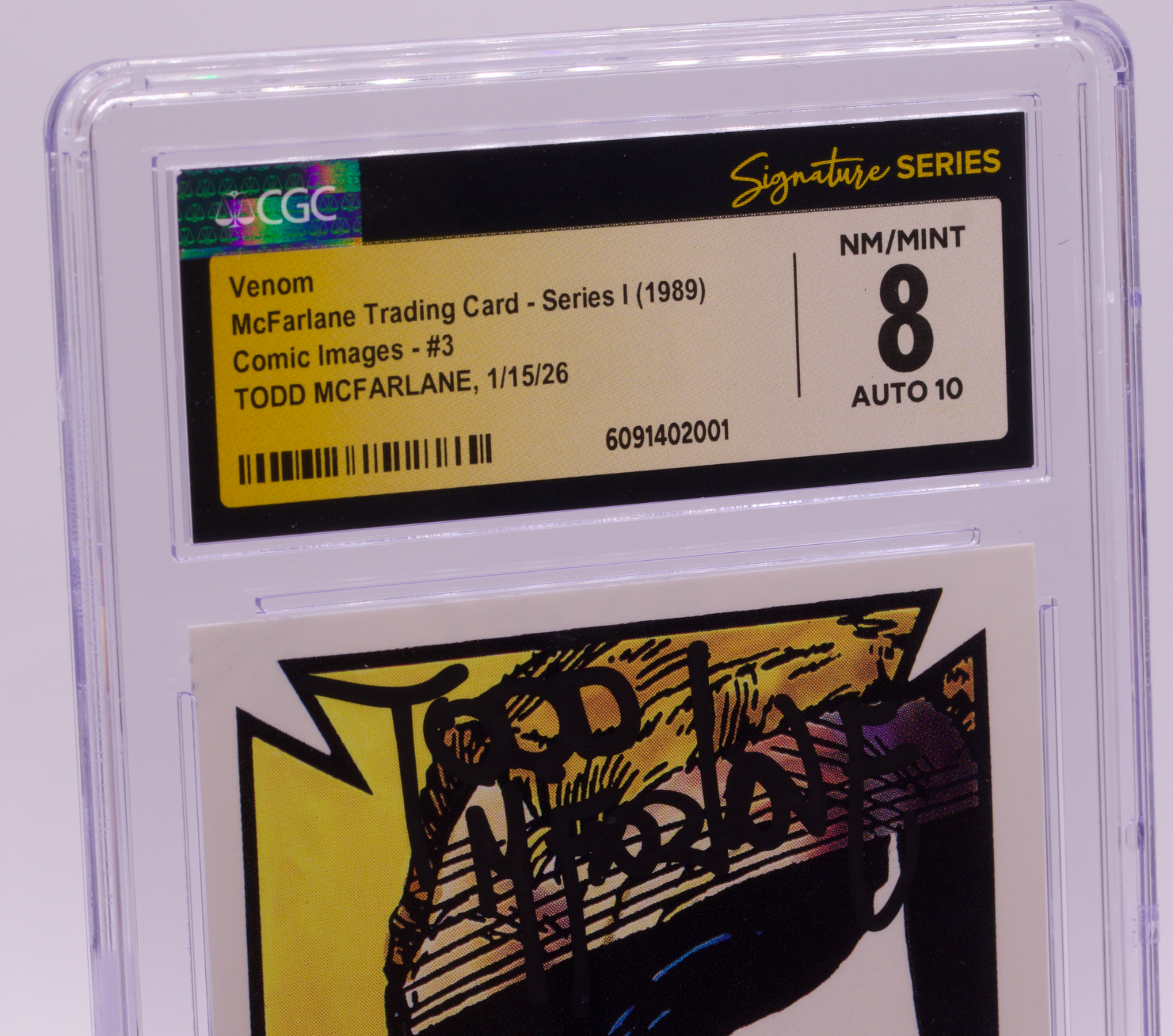 1989 McFarlane Comic Images Venom #3 CGC 8 AUTO 10 Signed by Todd McFarlane