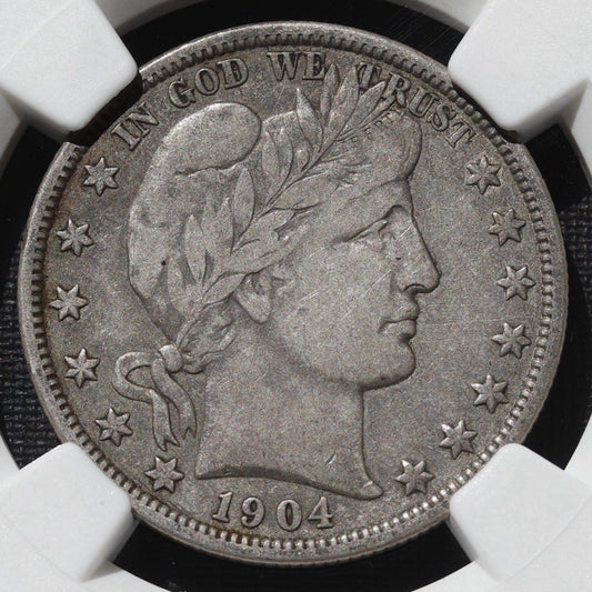 1904-O Barber Half Dollar NGC VF25 • New Orleans Mint • Key Barber Series 🔥