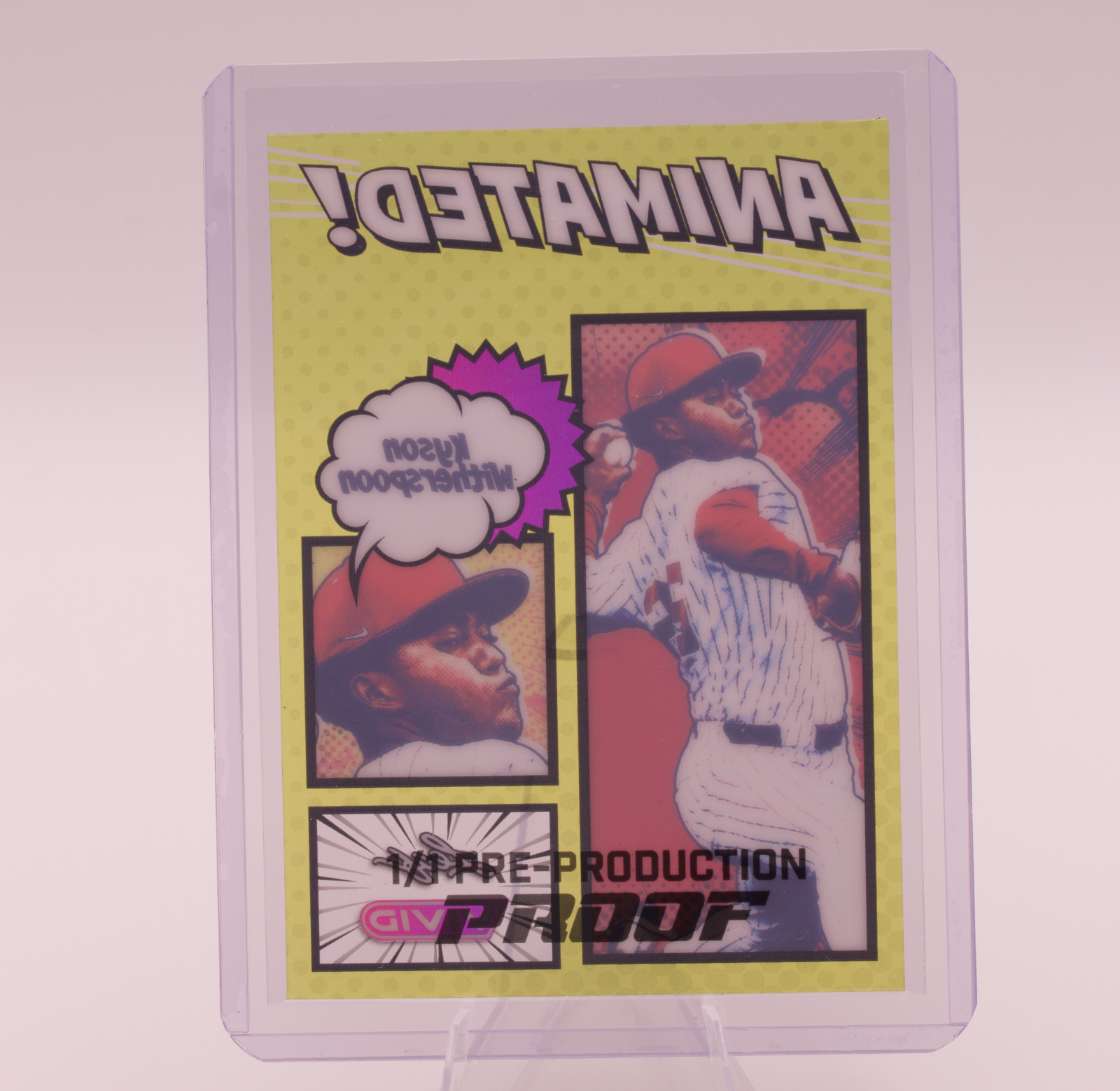 2026 Leaf Vivid Kyson Witherspoon Animated 1/1 Pre-Production Proof Red Sox