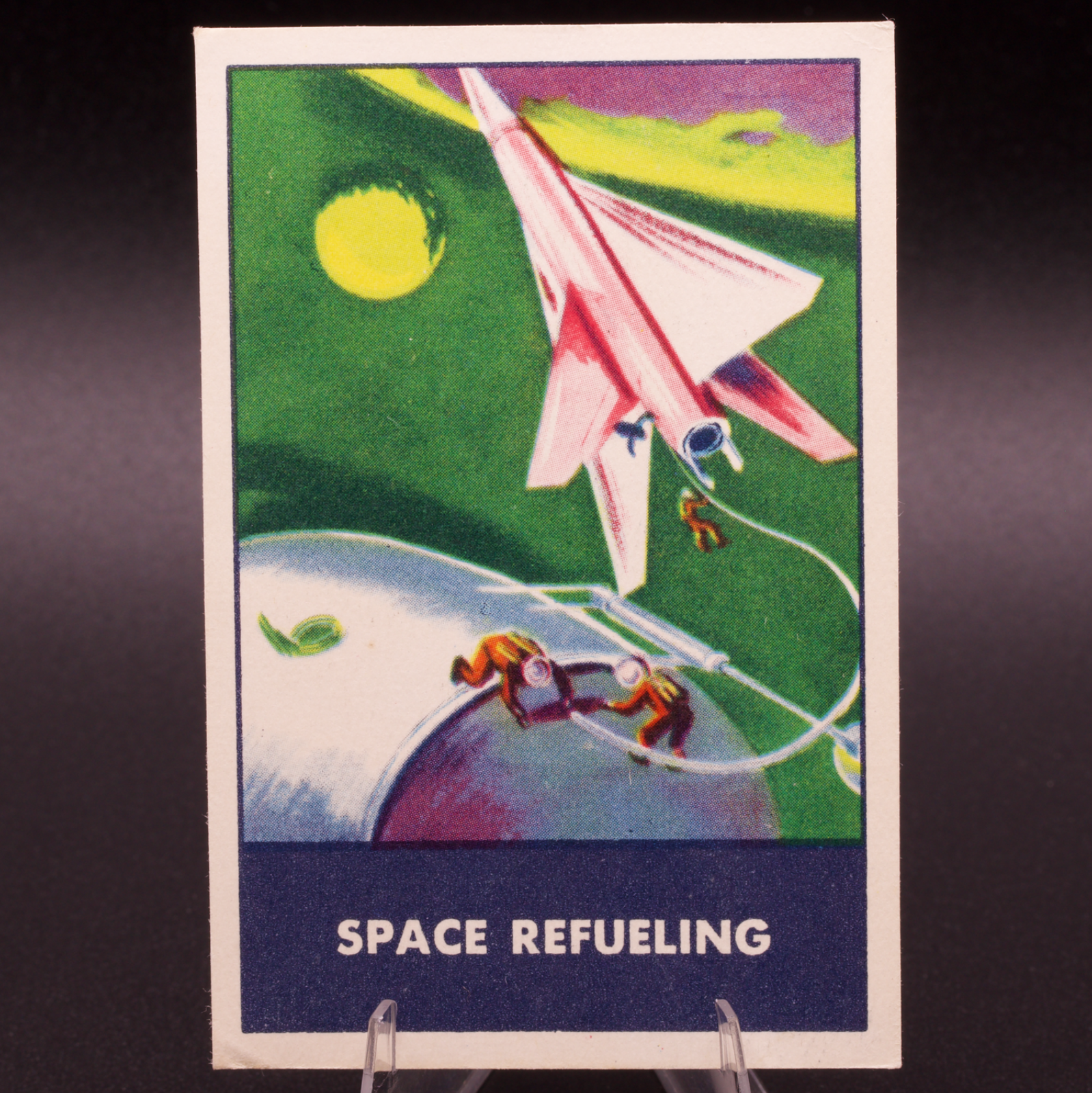 1953 Chex Cereal Space Patrol Space Refueling Rockets Jets Weapons Series Card