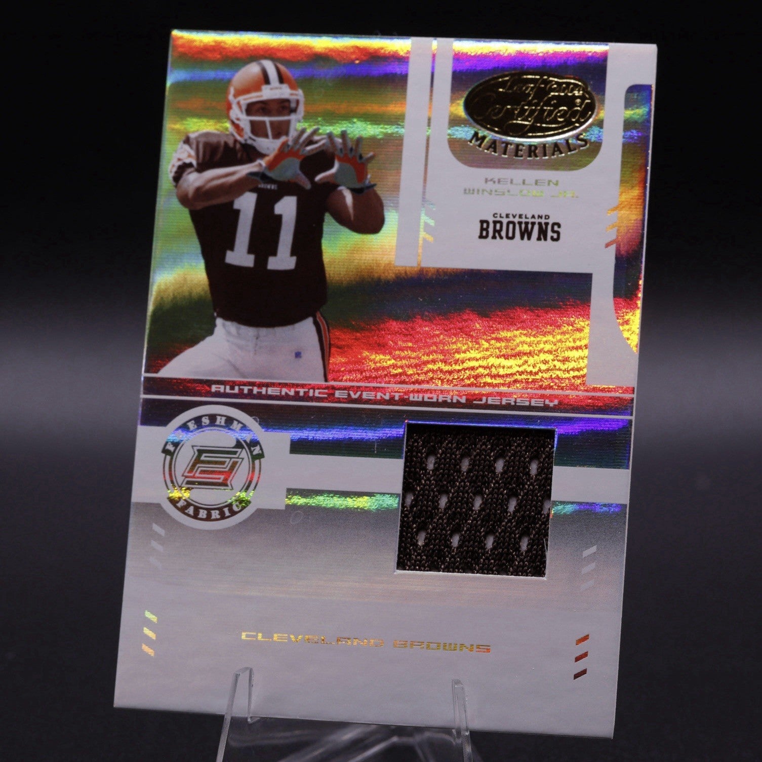 2004 Leaf Certified Kellen Winslow Jr. Rookie Jersey RC • Event-Worn Patch /1250
