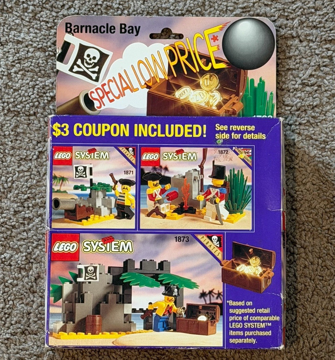 LEGO 1729 Barnacle Bay Pirates Value Pack 1873 1871 1872 Factory Sealed Vintage
