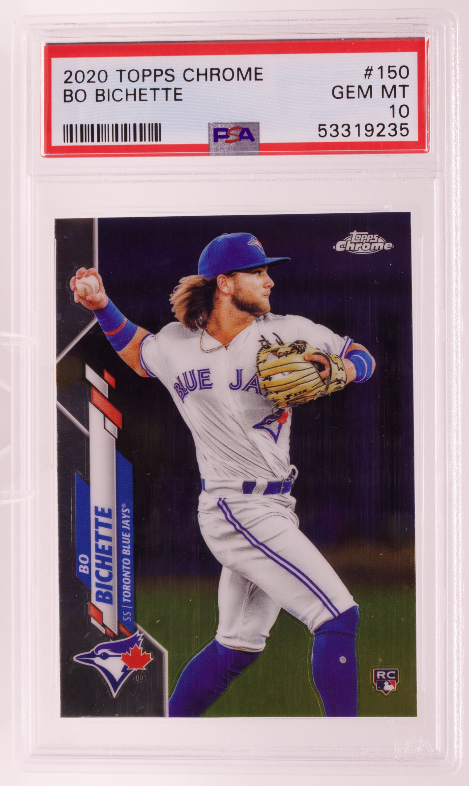 2020 Topps Chrome Bo Bichette RC #150 PSA 10 GEM MINT Toronto Blue Jays