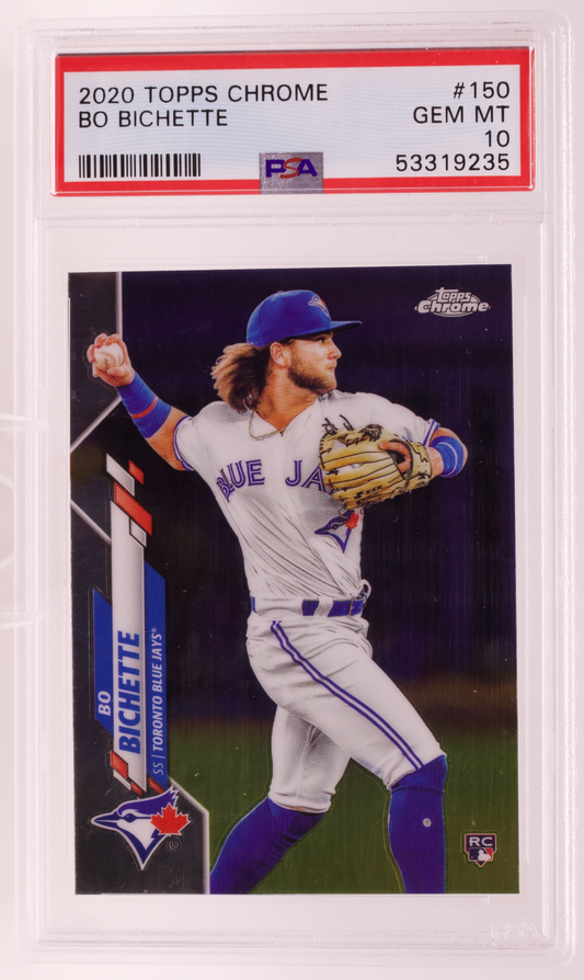 2020 Topps Chrome Bo Bichette RC #150 PSA 10 GEM MINT Toronto Blue Jays