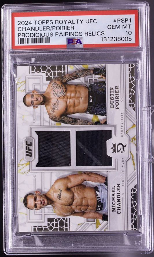 2024 Topps Royalty UFC Chandler/Poirier DUAL RELIC /99 #PSP1 PSA 10 POP 1
