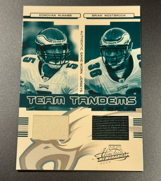 2006 Absolute Team Tandems McNabb Westbrook Jersey Relic /90 • Eagles Game Worn