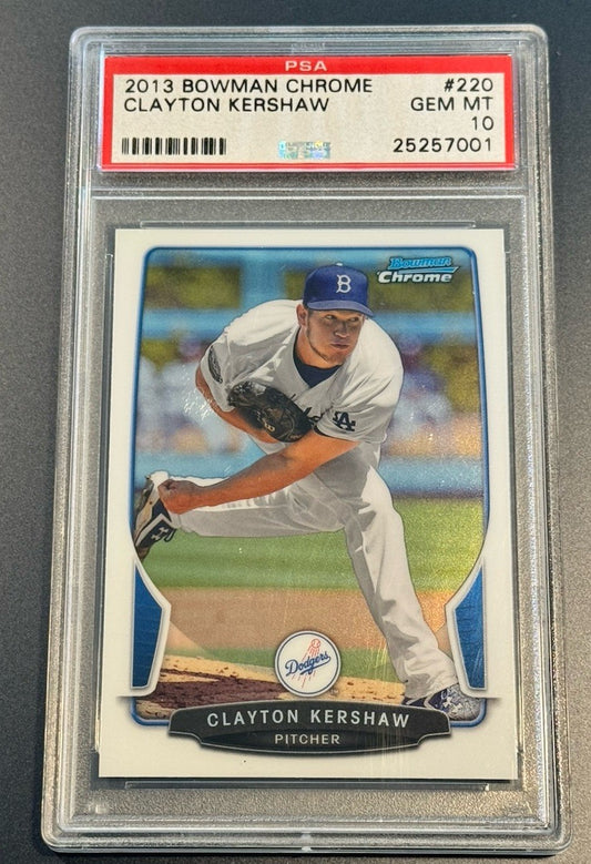 2013 Bowman Chrome Clayton Kershaw #220 PSA 10 GEM MINT • Dodgers Ace HOF