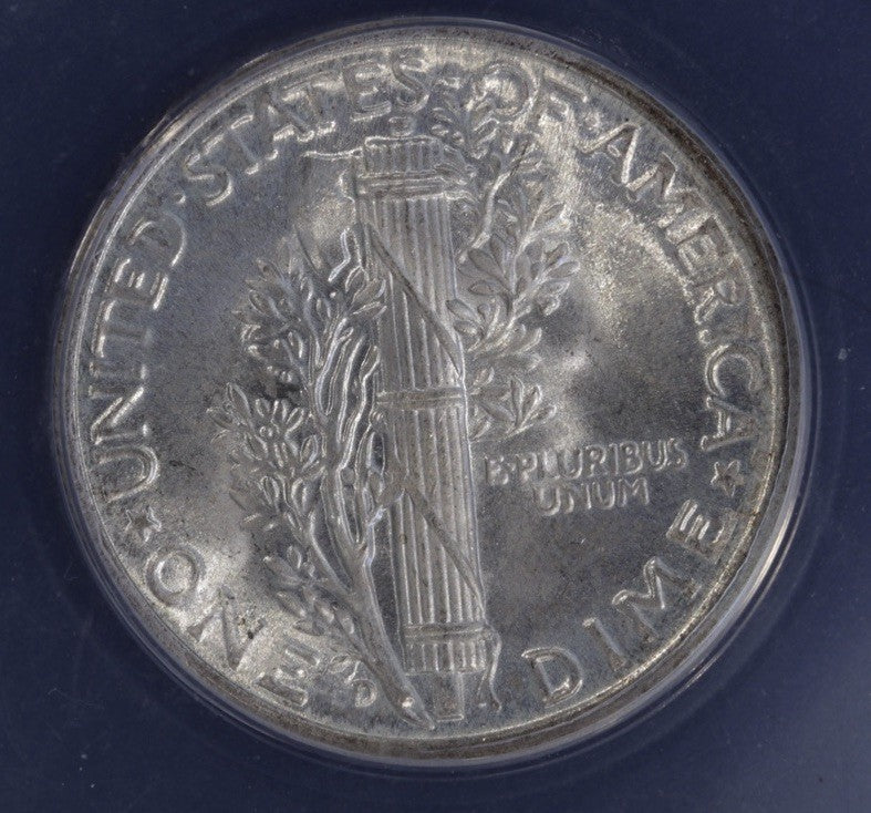 1945-D Mercury Dime MS67 ANACS • Brilliant Uncirculated Condition • WWII Date