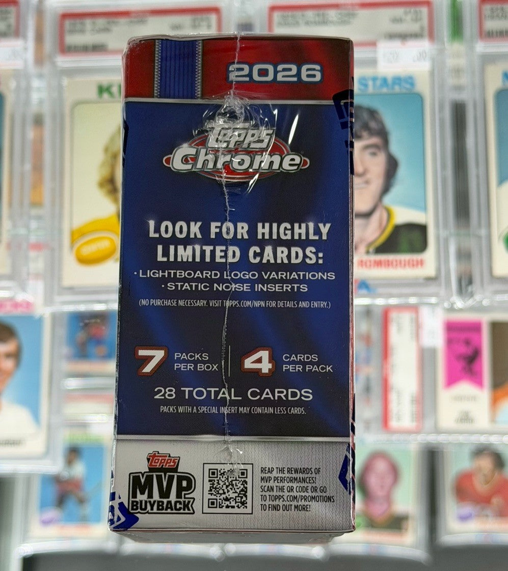 2026 Topps Chrome Baseball Blaster Box Sealed 7 Packs 28 Cards Aaron Judge MLB